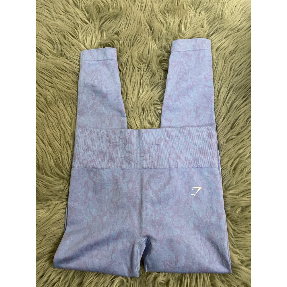 Gymshark Adapt Animal Seamless Leggings Purple Lavender High Waisted Ruched S